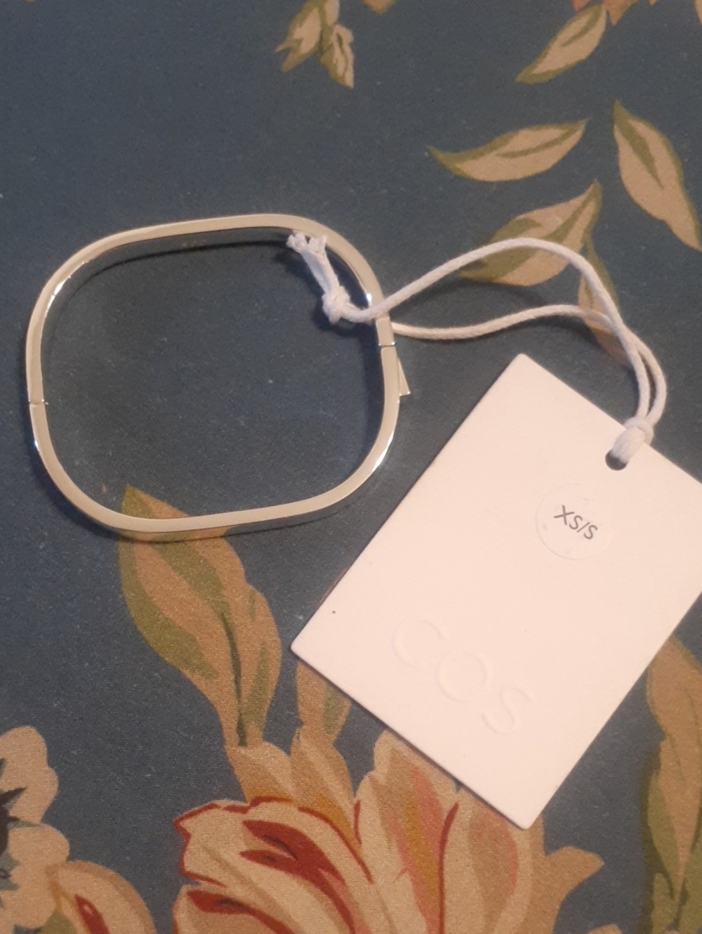 COS Polished Silver-Tone Square Bangle